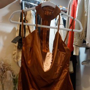 Missguided Copper Mini Dress